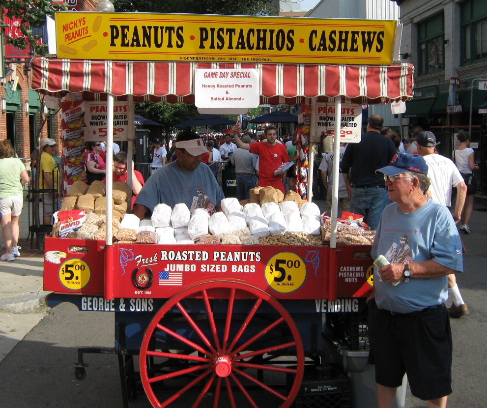 fenway park food peanuts